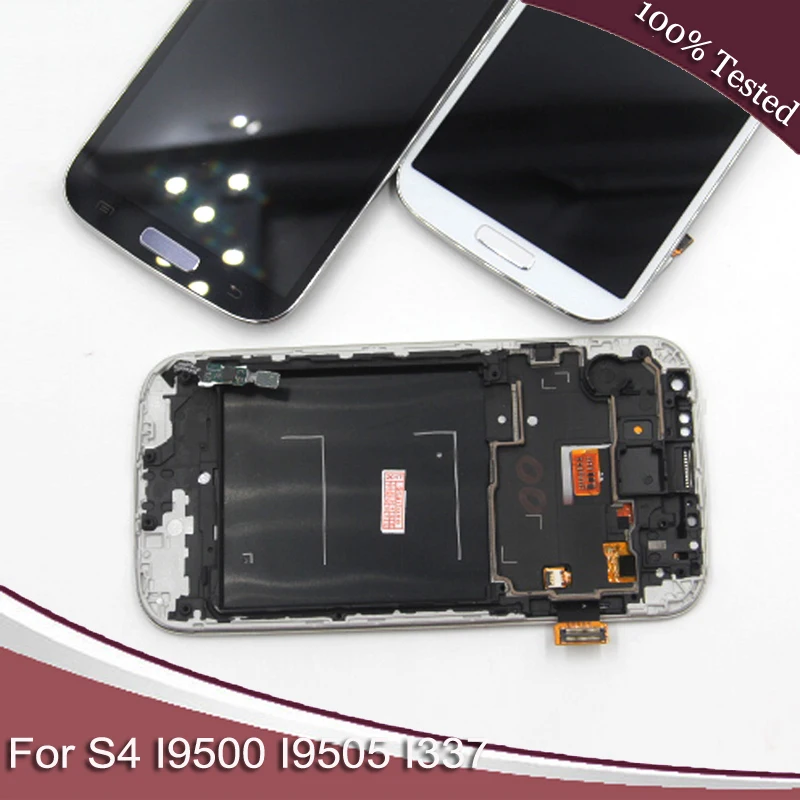 ЖК дисплей + цифровой преобразователь сенсорного экрана в сборе для Galaxy S4 i9505 I9500