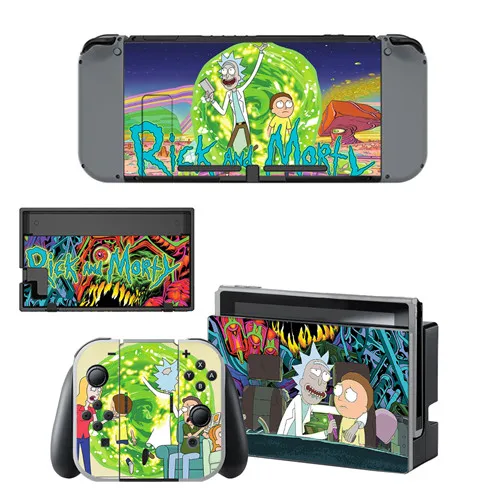 YSNS1423 Виниловая наклейка Rick and Morty для виниловой наклейки doswitch для консоли Nintend Switch NS и контроллера Joy-Con - Цвет: YSNS1423