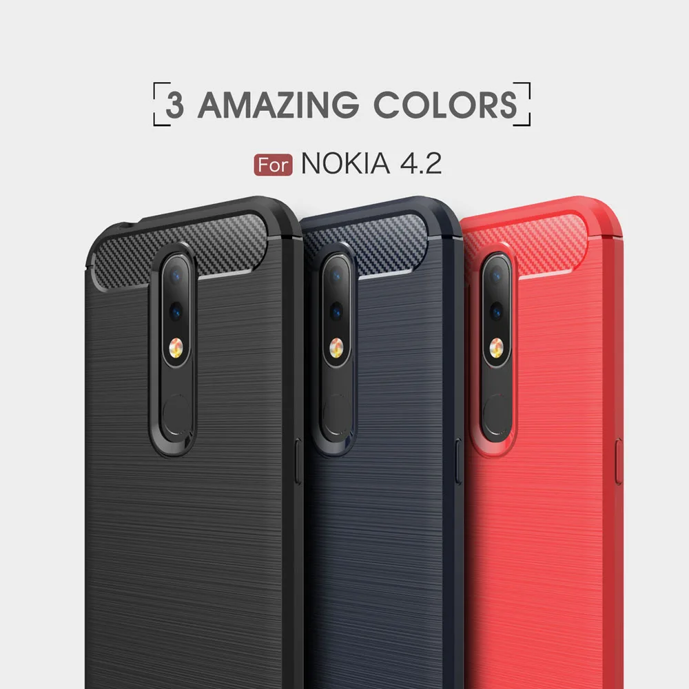 Чехол из углеволокна крышка 5.71For Nokia 4 2 чехол для 3 6 2019 мобильного телефона задней