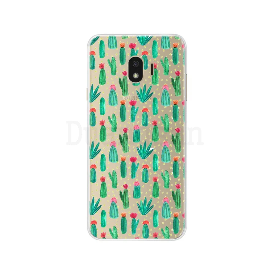 Розовый Чехол для samsung Galaxy J4 sm-j400f TPU Мягкий силиконовый милый чехол для телефона для samsung Galaxy J4 Plus J415 Hoesje - Цвет: Розовый