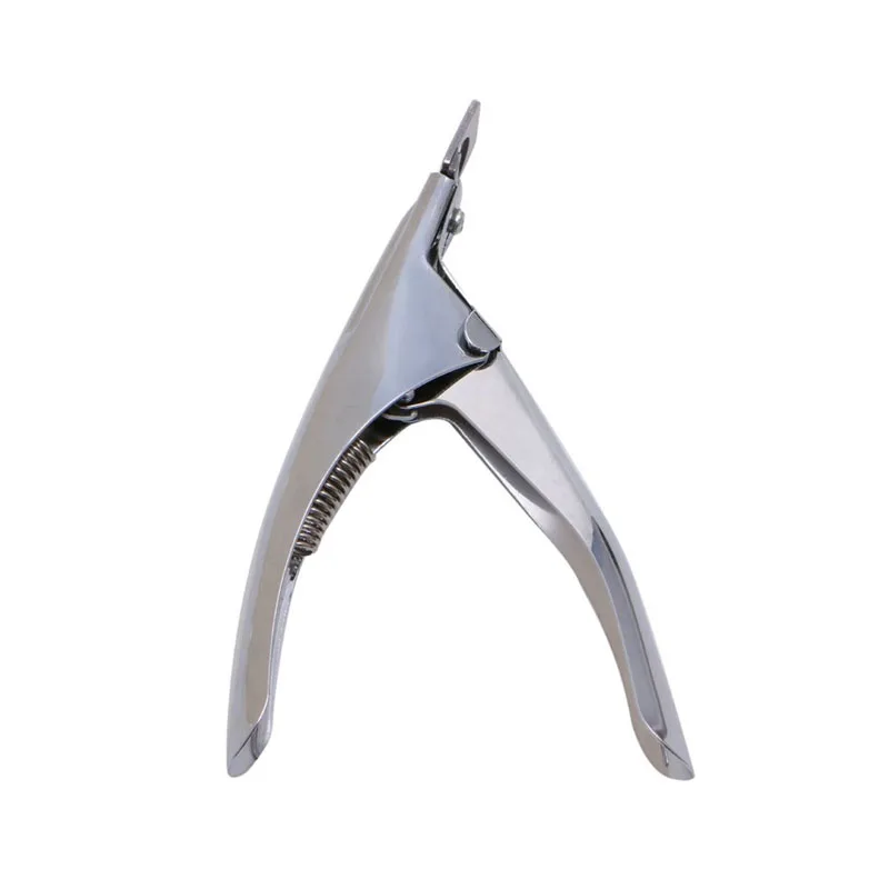 Silver 5 ''искусство кончик края акриловые накладные ногти резак гель маникюр ножницы с инструментами УФ Клипер Триммер педикюр искусственный - Цвет: Silver