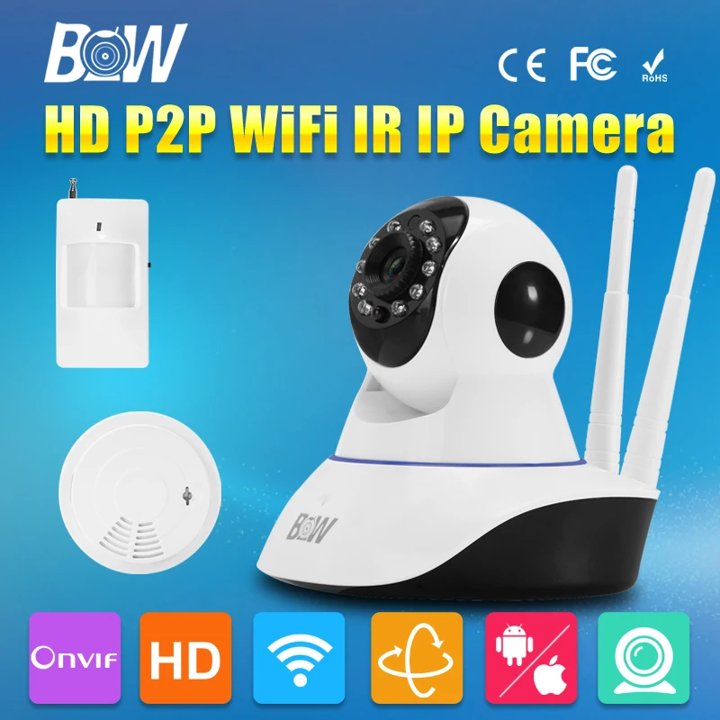 Bw CMOS ONVIF HD 720 P Беспроводной Wi-Fi безопасности Камера P2P радионяня IP видеонаблюдения