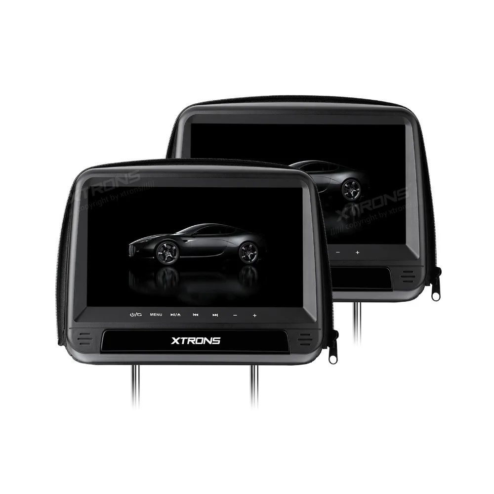 XTRONS 9 дюймовая HD цифровая панель кожаный чехол подголовник DVD проигрыватель с