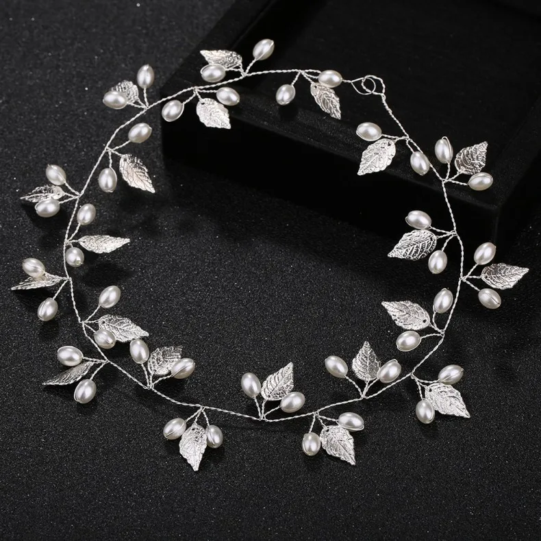TS002 Silver Ручная работа, серебряная жемчужная Цветочная расческа для волос для невесты, диадемы, короны, головной убор, свадебные украшения для волос Noiva, аксессуары для женщин - Окраска металла: TS002 Silver