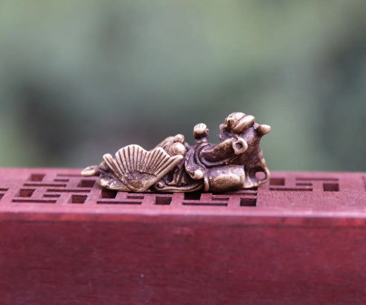 3 5 см китайский чистый Бронзовый ручной работы Taoist master ZhongKui Lucky Amulet кулон Мини