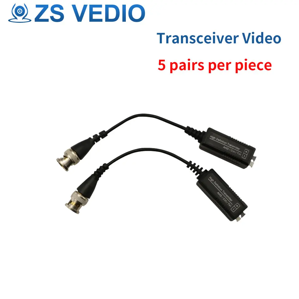 ZSVEDIO 5 шт./лот HD TVI CCTV пассивный приемопередатчик видео балун UTP приемник 720p 1080p