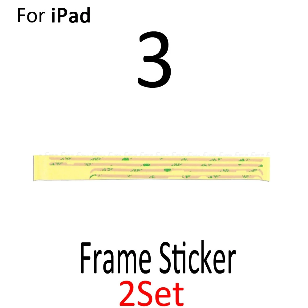 2 компл./лот, новинка, 3m, клей, средняя рамка, клейкая наклейка для iPad Air 2 Mini 1 2 3 4, сенсорный экран, дигитайзер, лента