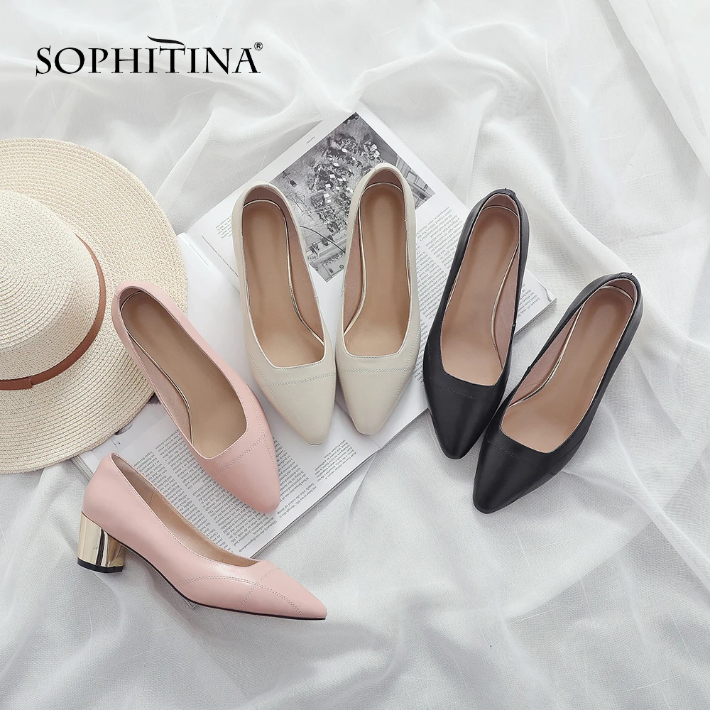 SOPHITINA/Хит продаж Женская обувь из натуральной кожи Всесезонная с декородивными