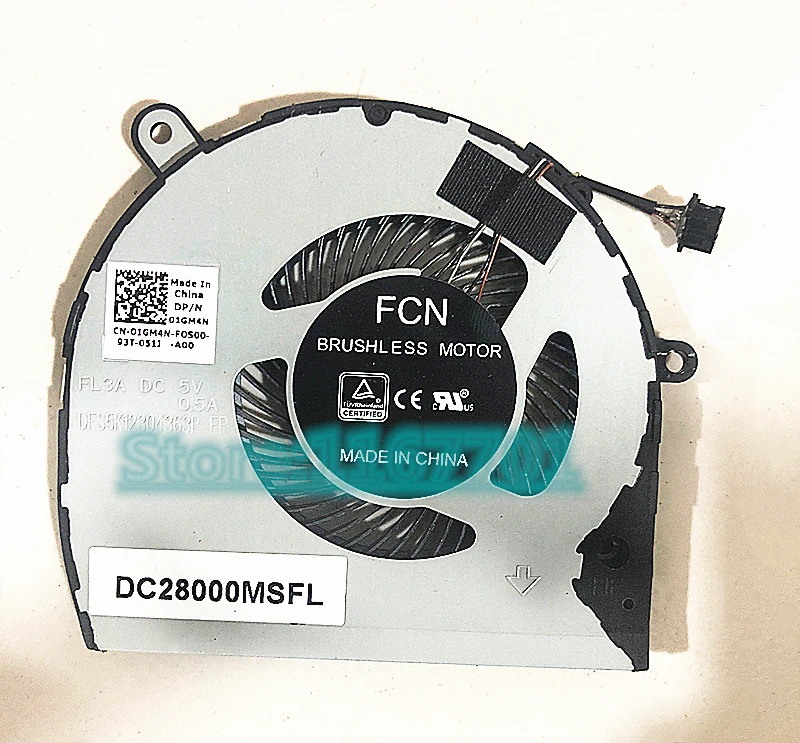

New Laptop/Notebook CPU Cooling Fan For Dell 01GM4N EG50040S1-CH40-S9A DC28000MSSL DFS5K12304363P-FL3A DC28000MSFL