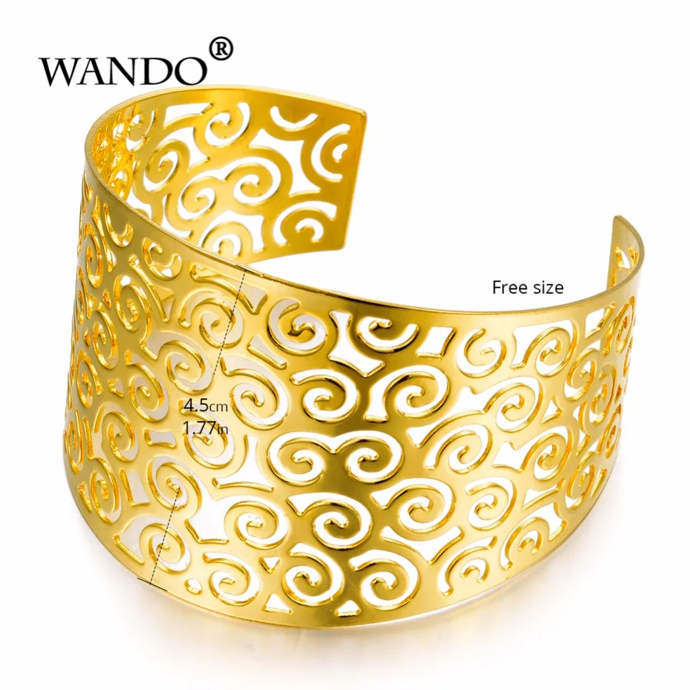 WANDO 2 шт./лот Эфиопский/нигерийский Дубай золотой цвет перевернутый плесень