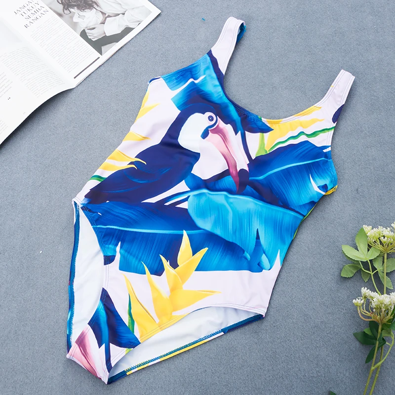 2019 новый дизайн с цветочным принтом женские one pieces высоким вырезом бикини| |
