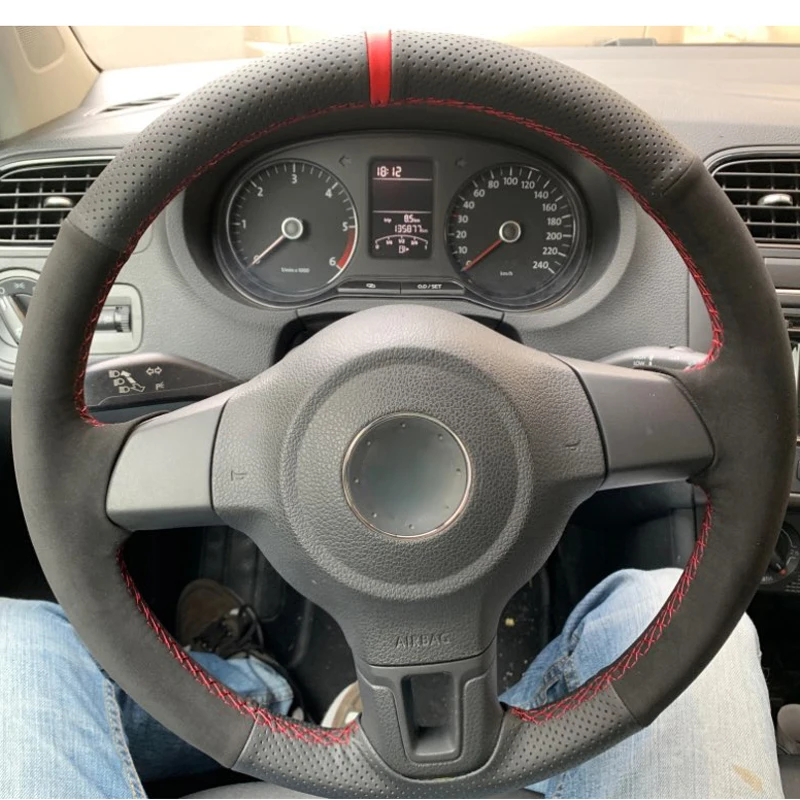 Ручное шитье искусственная замша для Volkswagen VW Golf 6 Mk6 Polo Sagitar Bora Santana Jetta MK5 2010