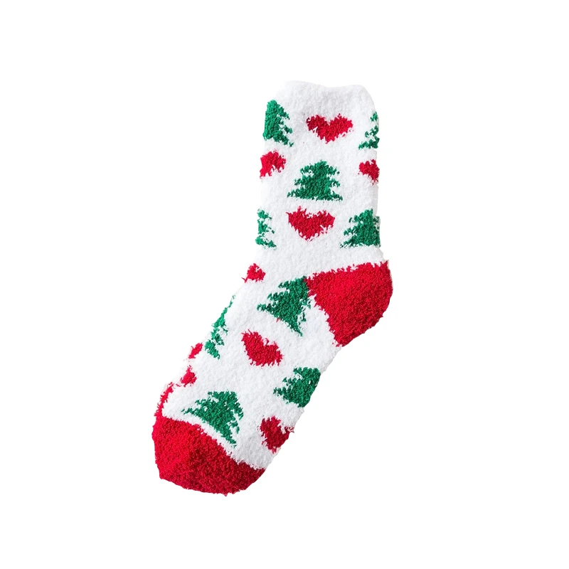 1 пара женские и мужские зимние теплые рождественские толстые носки бархатные