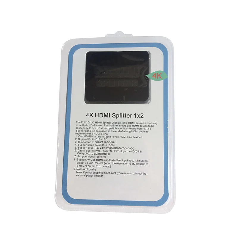 Mini 2 порта HDMI Splitter 1x2 1 в 2 из коммутатор 4 К 3D 1080 P HDMI дистрибьютор для HDTV PS3 ноутбук телеприставки плеер