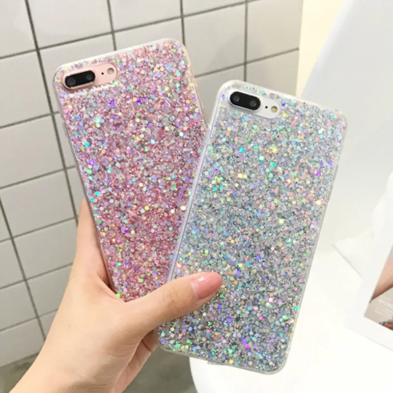 Силиконовый Блестящий со стразами и пайетками чехол для samsung Galaxy A8 A7 A6 J6 A3 A5 S8 S9 плюс S6 S7 край J1 J3 J5 J7 чехол