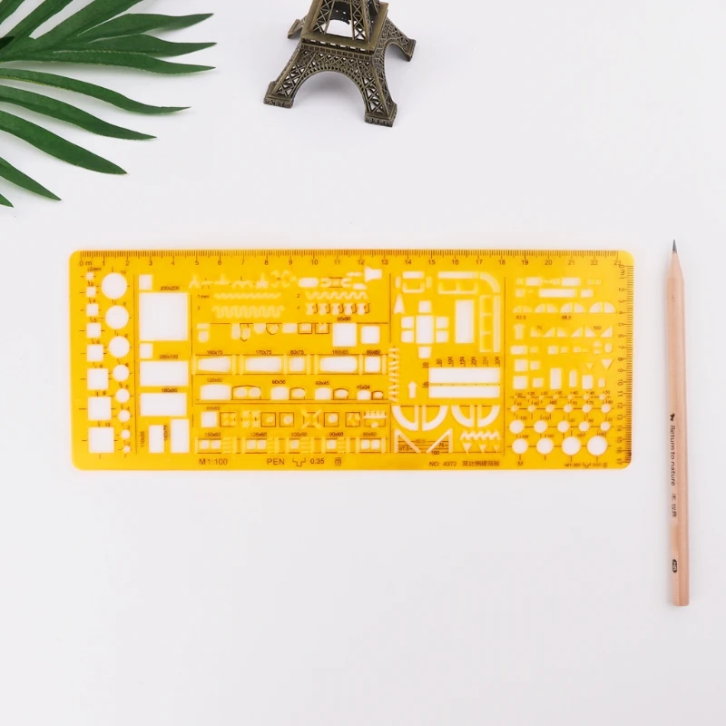 Профессиональный архитектурный Шаблон Линейка Рисование трафарет