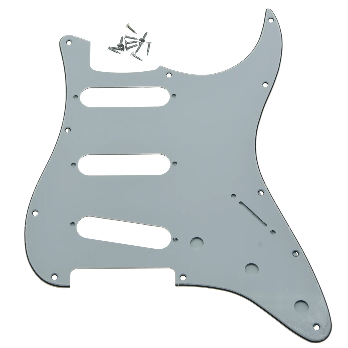 White 3 Ply KAISH 11 Hole Strat ST SSS однокатушные звукосниматели для гитары Накладка для царапин с винтами для американского Fender 62 Stratocaster - Цвет: White 3 Ply