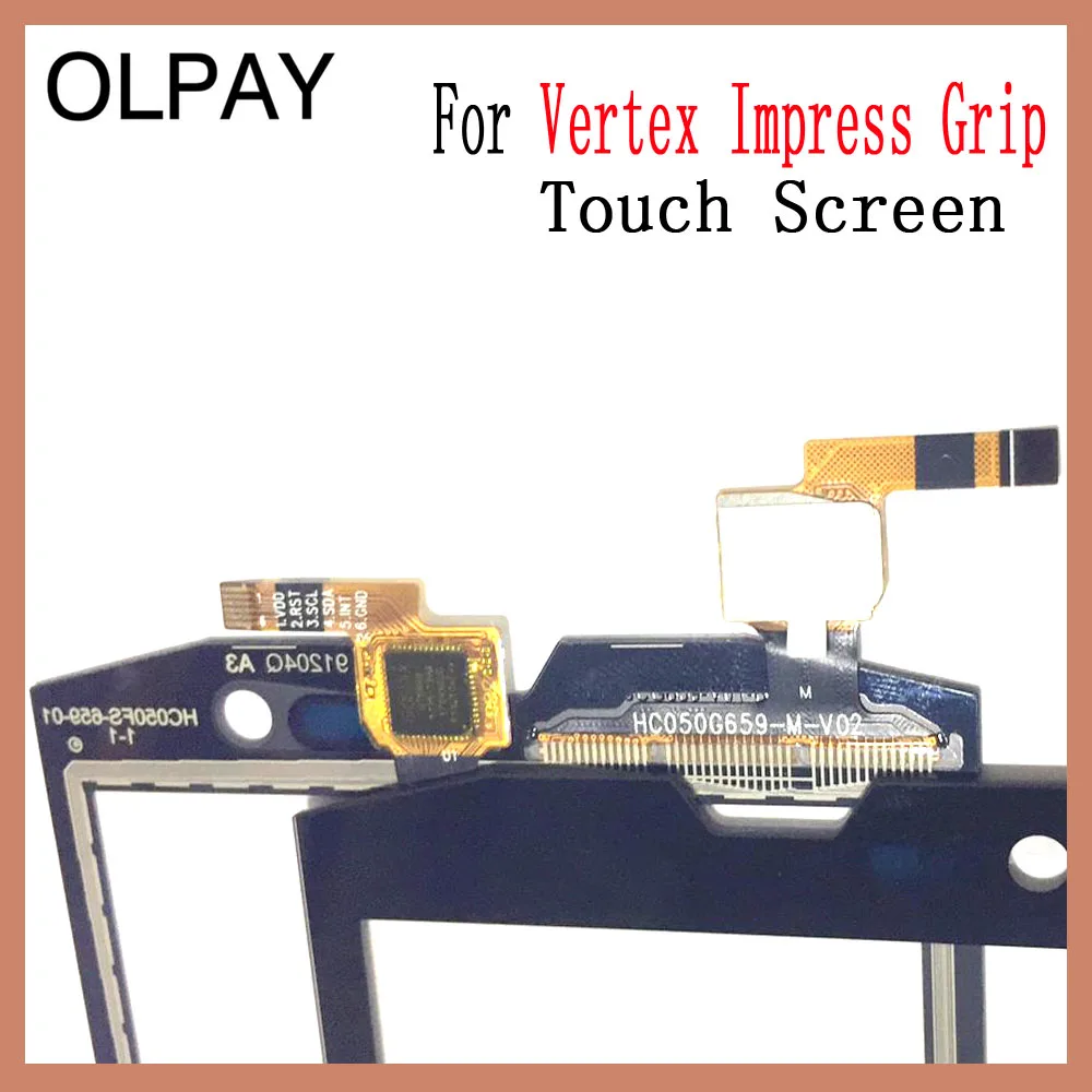 OLPAY 5," для Vertex Impress Grip сенсорный экран стекло дигитайзер панель объектив сенсор стекло Бесплатный клей и салфетки