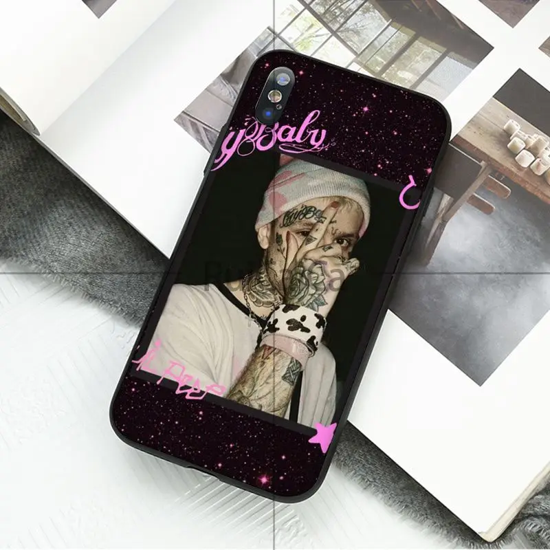 Ruicaica рэпер Lil Peep черный мягкий чехол для телефона для iPhone 5 5Sx 6 7 7plus 8 8Plus X XS MAX XR
