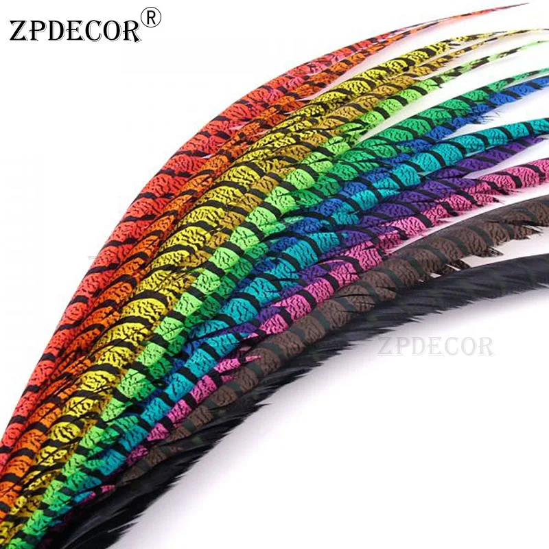 ZPDECOR 80 90 см 32 36 дюймов окрашенные перья фазана зебры|Перо| |