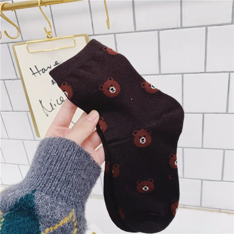 2019 Новинка осени Японский Корейский красивый мультяшный медведь носки с