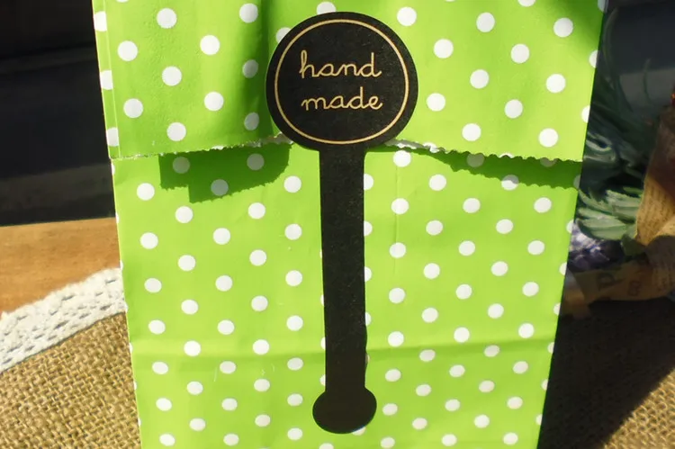 100 шт. длинные наклейки Ручная работа для упаковки Торта|Канцелярские наклейки| |