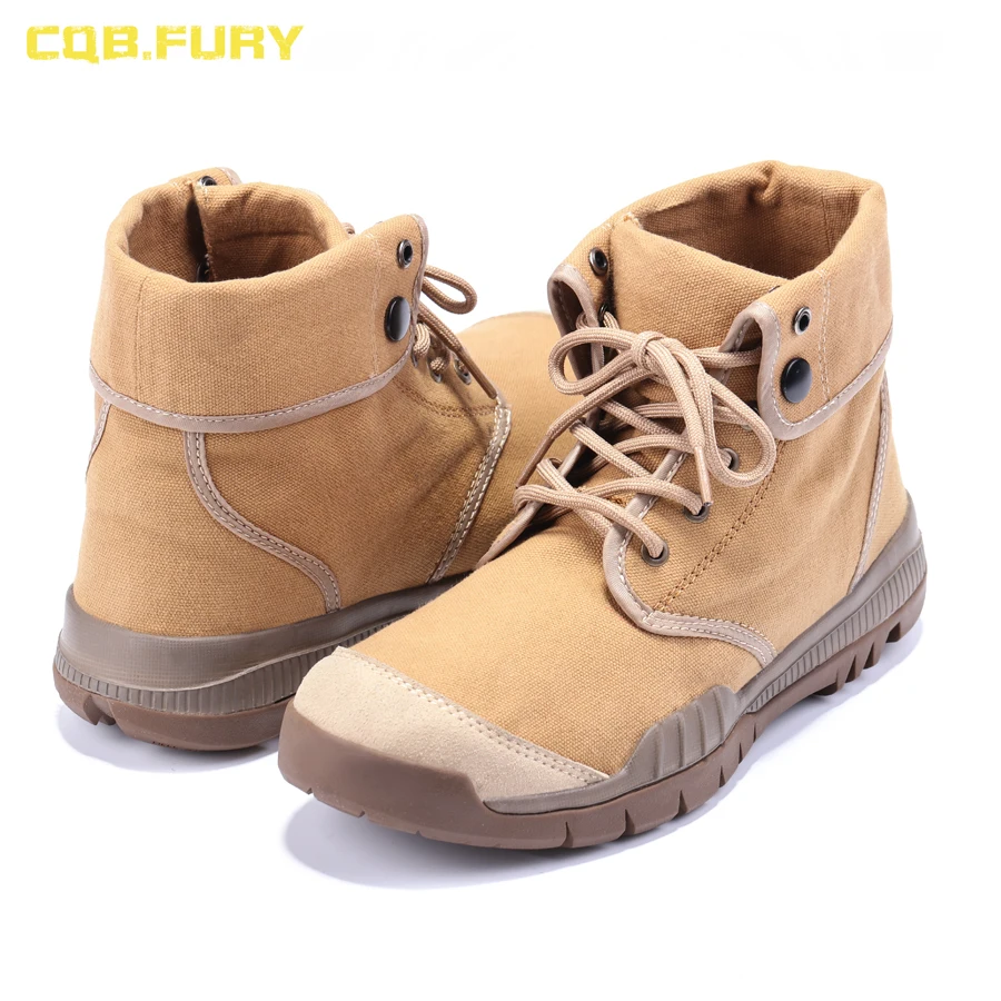 

CQB.FURY Summer Mens Tactical Desert Boots Sand Ankle strap lace-up Military Boots Canvas Breathable Army Boot size38-46 ZD-190