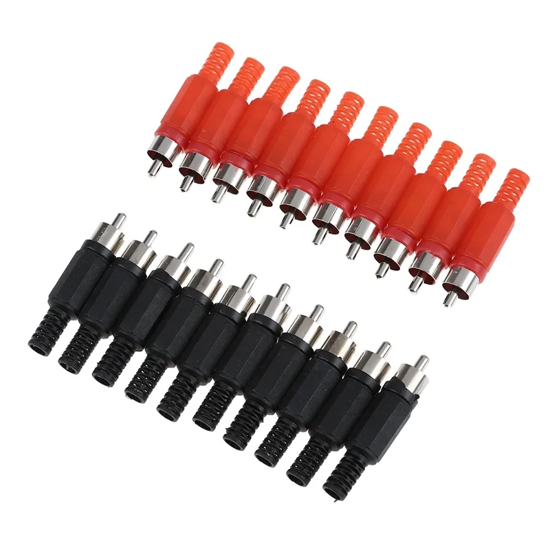 

20PCS Solder RCA Plug Male Audio Video Adapter Connector Professional