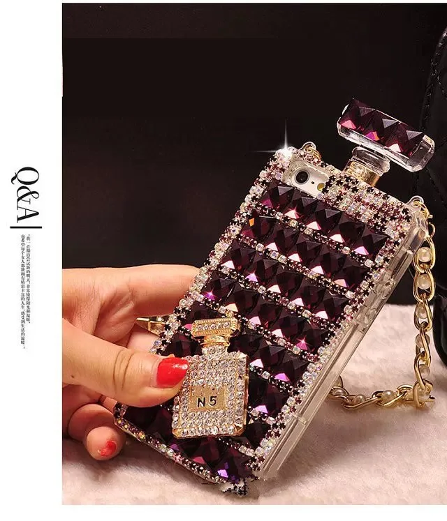 Горячая Анна Bling Crystal флакон духов чехлы для iPhone 11 Pro Max XS Max XR XS X 6 6s 8 7 Plus samsung Note 10 Plus S9 S10 Plus
