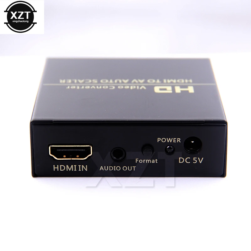 HDMI-Compatible to AV Converter RCA CVBS L/R Video Adapter 1080P Switch Support NTSC PAL EU US Power Adpater for TV Box | Электроника