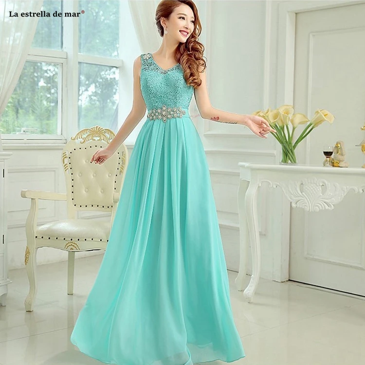 Vestido madrinha кружевной шифоновый Кристалл ремень сексуальный v-образный вырез трапециевидной формы бирюзовый фиолетовый розовый королевский синий платье подружки невесты длинное sukienk
