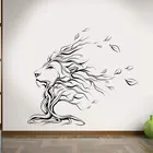 Креативный дизайн голова льва дерево наклейка на стену виниловый домашний Декор Гостиная Съемная роспись пленка самоклеющиеся наклейки 3275