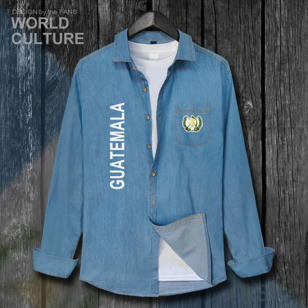 Guatemala Guatemalan GTM GT Мужская одежда с флагом осеннее Ковбойское пальто длинными