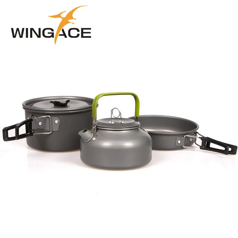 WINGACE походная посуда для кемпинга кастрюли сковородки глиноземная пикника