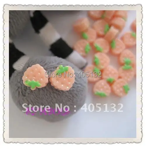 RC 52 3 200 шт./пакет розовая клубника из смолы украшения красивые внешние для ногтей