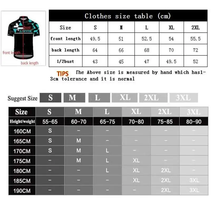 

Santic Men Cycling Jersey Short Sleeve Pro MTB Road Bike Clothing Antislip Sleeve Cuff Quick-dry Breathable Bicycle Jerseys