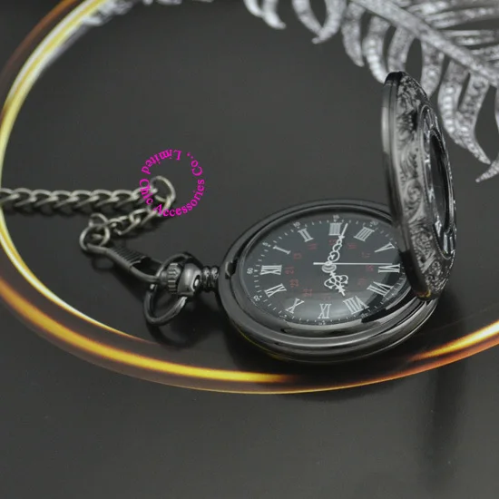 wholesale dual display gift retro quartz machinery men antique black Roman pocket fob watch man hour watches good | Наручные часы