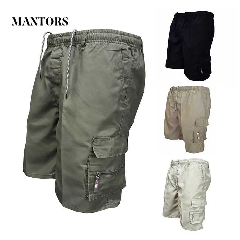 Летние повседневные мужские шорты 2020 Новые однотонные Карго до колена военные
