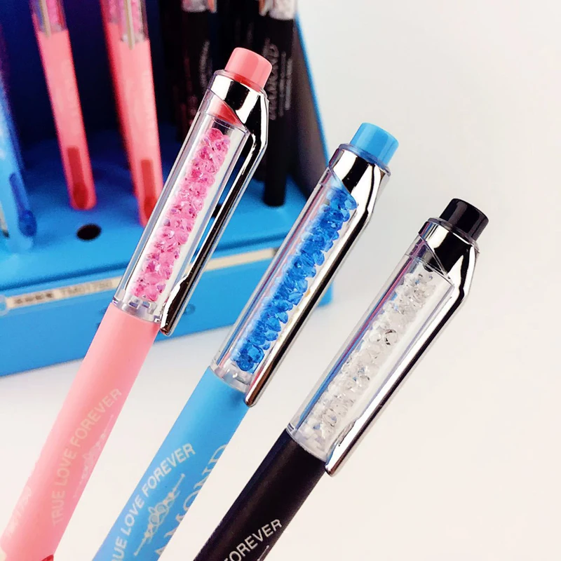 

3X Simple Diamond Crystal Side Press Automatic Mechanical Pencil Writing Drawing School Office Supply Student Stationery