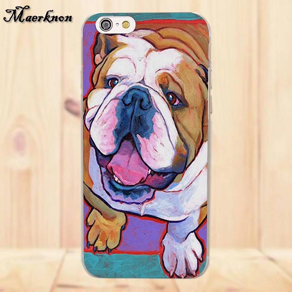 Maerknon TPU чехол для телефона французский Английский бульдог Apple iPhone 4 4S 5 5C SE 6 6S 7 8 Plus X