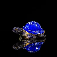 qifu beautiful diamond pattern blue turtle gift
