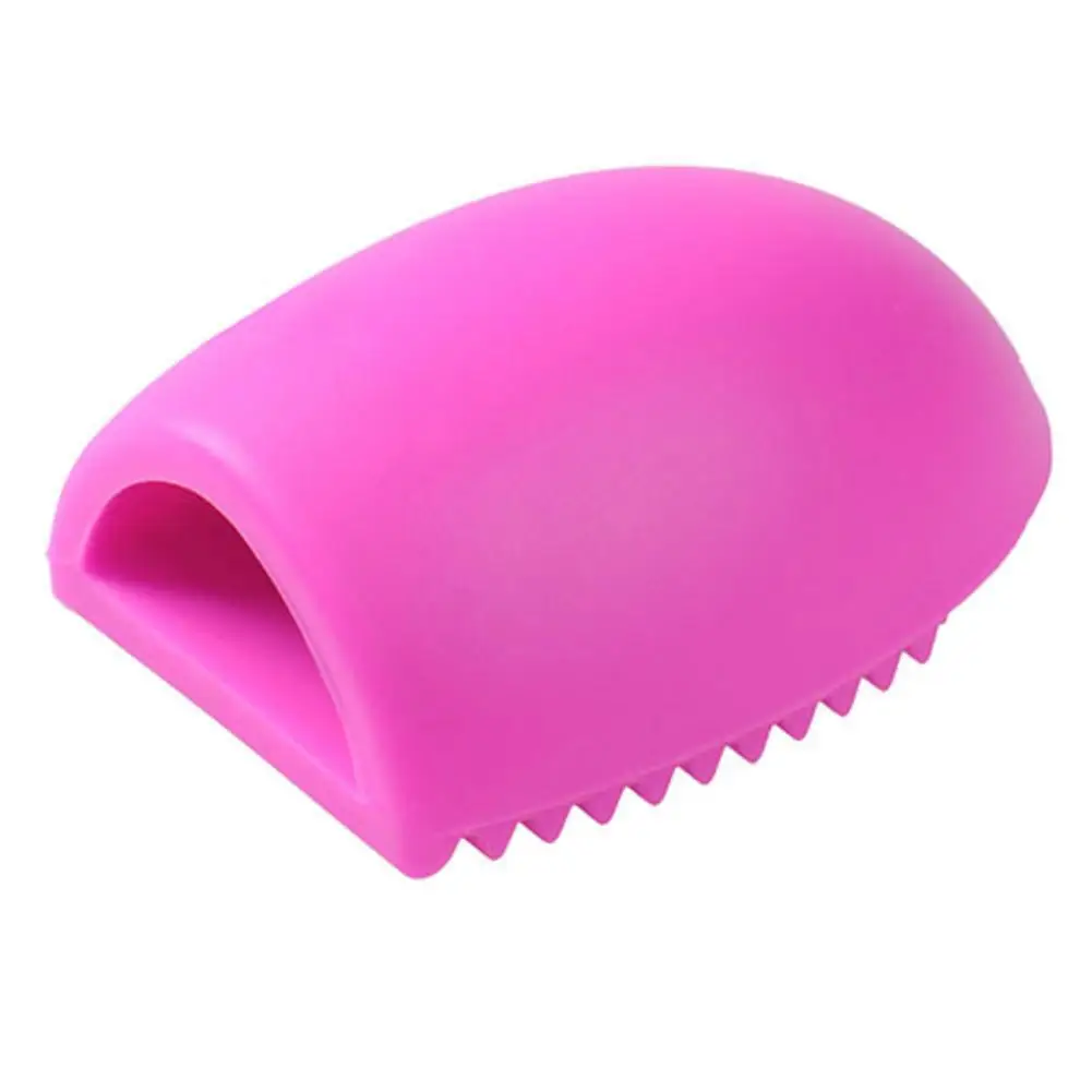 hot pink Силиконовые кисти для макияжа, моющие, чистящие инструменты, косметические кисти для макияжа, скрубберная доска, моющая Косметическая щетка для чистки инструмента - Handle Color: hot pink
