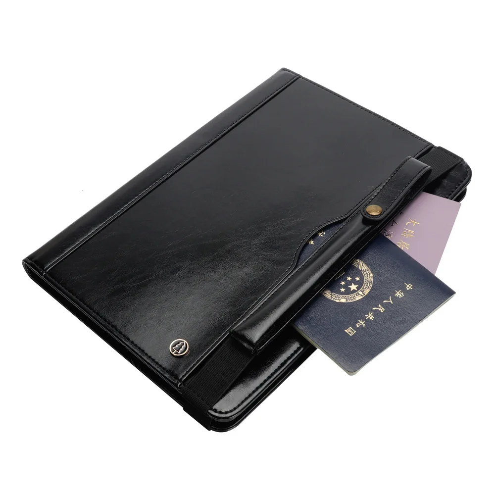 Черный Чехол для iPad Pro11 крышка ESR Премиум кожаный роскошный Бизнес Folio чехол-подставка пенал зарядка смарт-крышка для iPad A1980 - Цвет: Черный