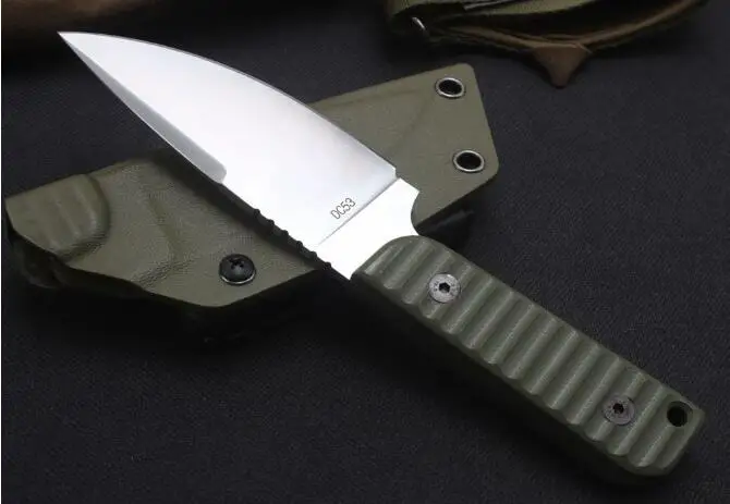 Прямой нож DC53 лезвие G10 ручка CNC 60HRC фиксированное охотничий кемпинг для выживания