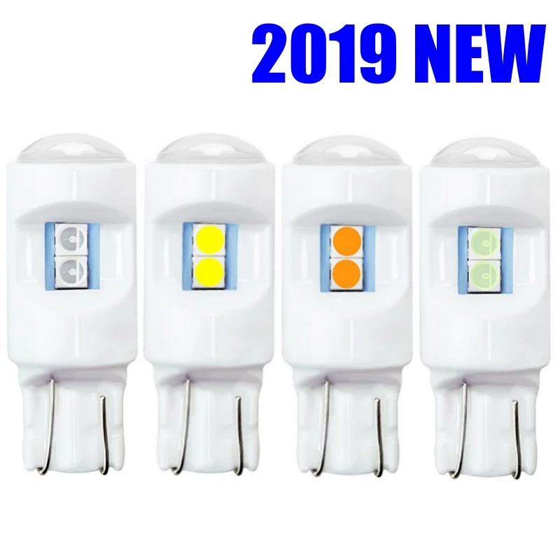 Керамическая сверхъяркая Светодиодная лампа T10 W5W WY5W 6 Smd 3030 для габаритного
