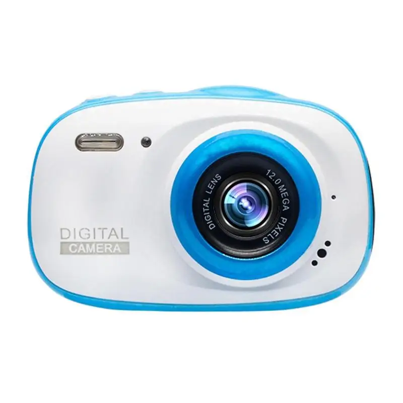 Синий 2 дюйма ips HD детская Камера Bluetooth 720P Водонепроницаемый 6X цифровой зум Видео Камера развивающие Симпатичные Мини Камера подарок на день рождения - Цвет: Синий