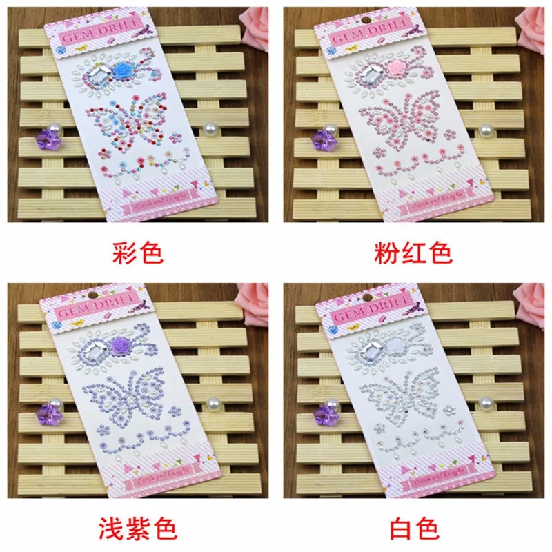Child Cartoon Sticker DIY Mobile Acrylic Flat Paste Decoration Adhesive Scrap Bags Nails Drill Accessories | Дом и сад