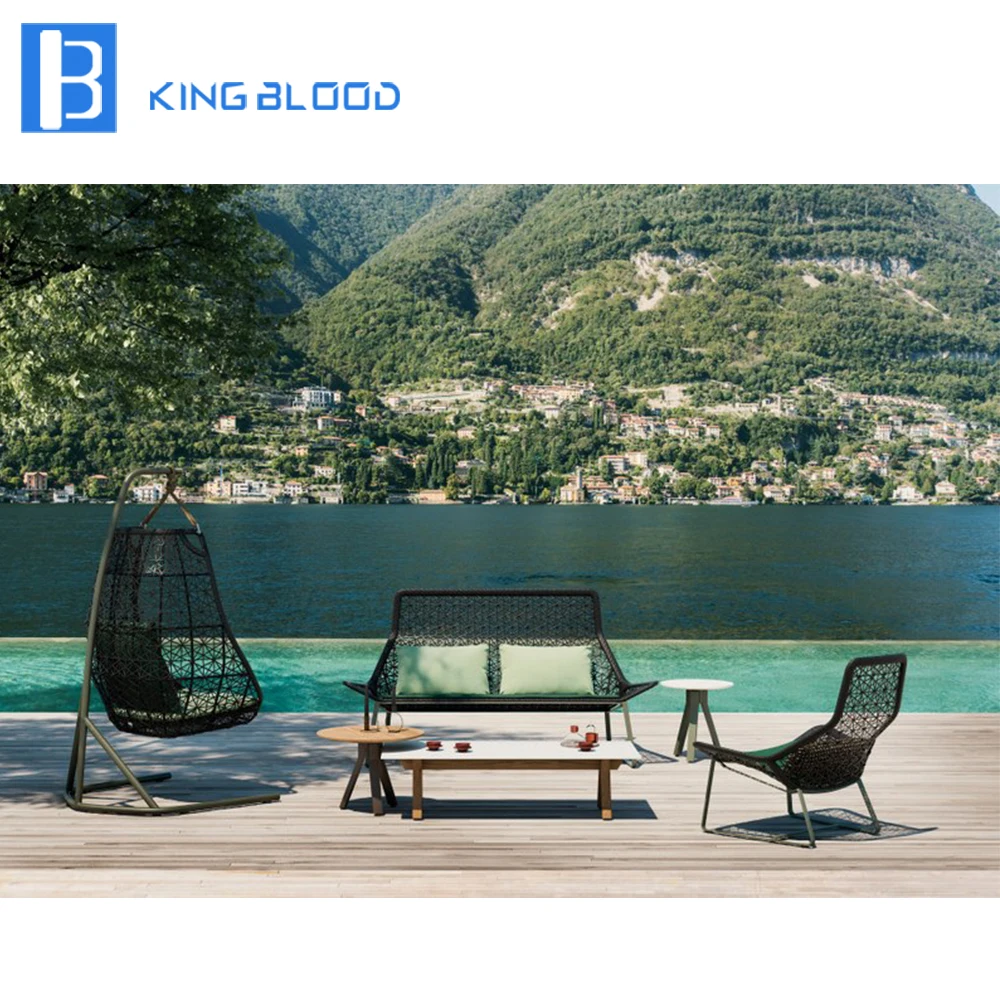 

New style weaving garden sofa outdoor furniture rope sofa chair