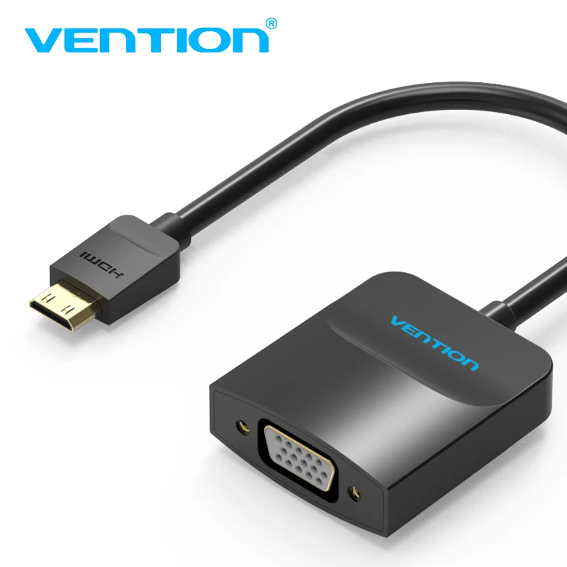 Vention Mini HDMI адаптер К VGA конвертер кабель позолоченный 1080P папа к женскому питанию