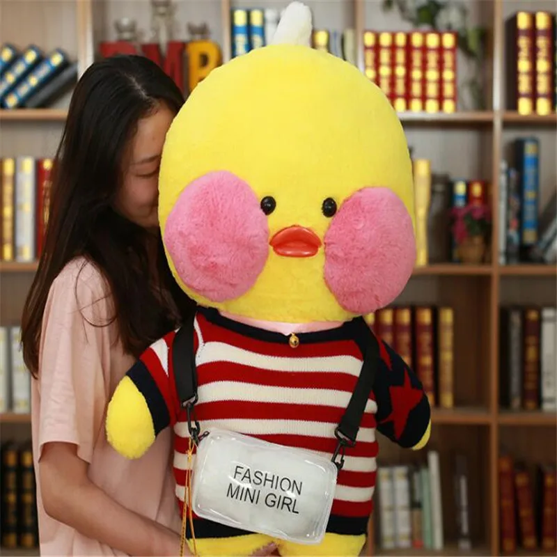 Плюшевые игрушки Kawaii 80 см Super Big Lalafanfan плюшевые Cafe Mimi Duck подарки на день Святого